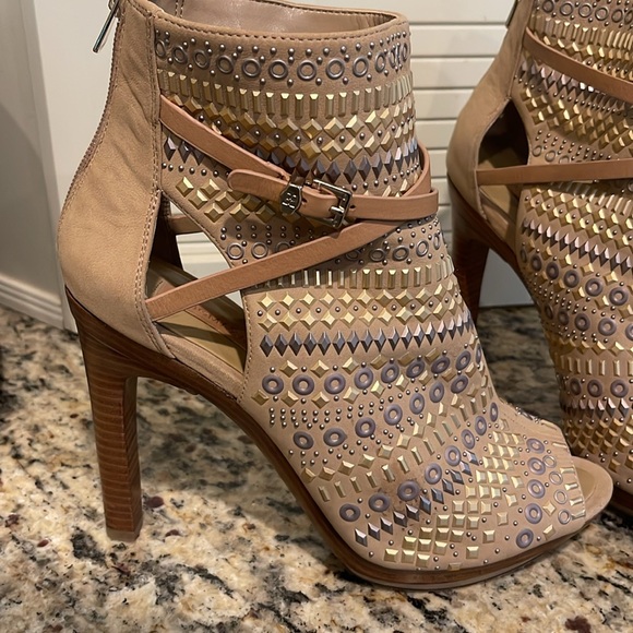BCBGMAXAZRIA WEST2 Peek Toe Ankle Bootie Sandals - Picture 2 of 10